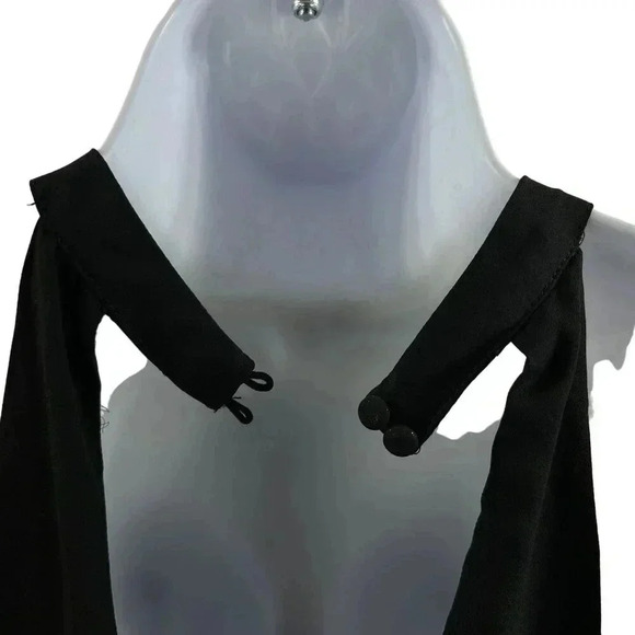 Lulus NWT M Black Slip Dress Lace Hem Halter Neck Romantic Goth Witchy Coquette - Picture 12 of 16